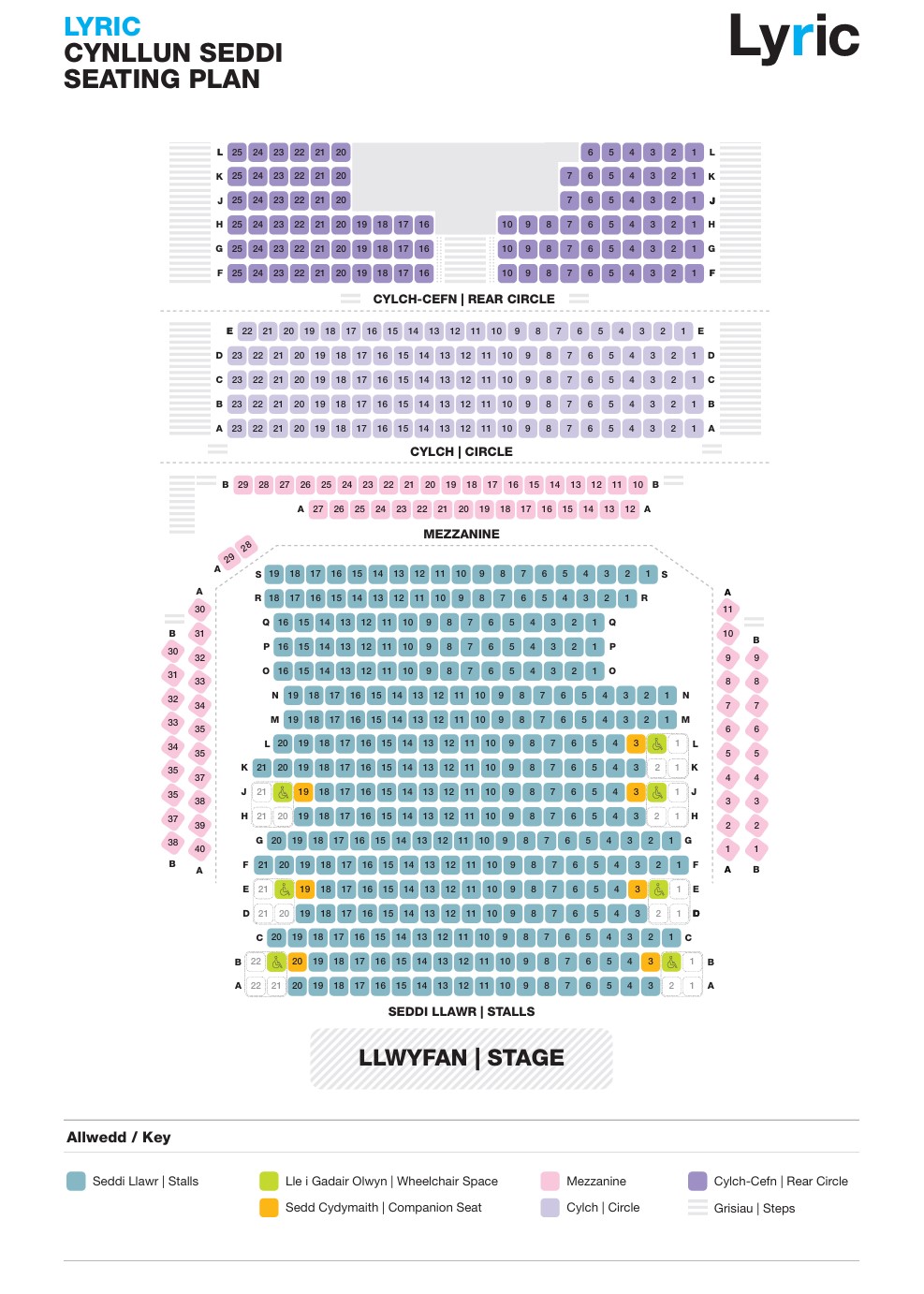 Lyric Seating Plan